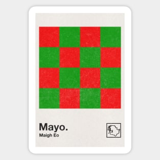 County Mayo / Original Retro Style Minimalist Poster Design Sticker